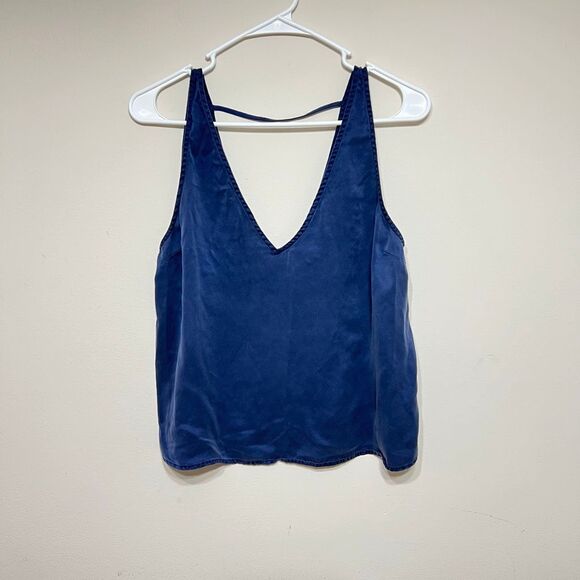 Lunya Navy Blue Washable Silk Pajama Tank Medium Women - Picture 2 of 7